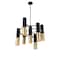 Cwi Lighting Anem 7 Light Down Chandelier With Matte Black & Satin Gold Finish 1015P17-7-129 - alternate 1